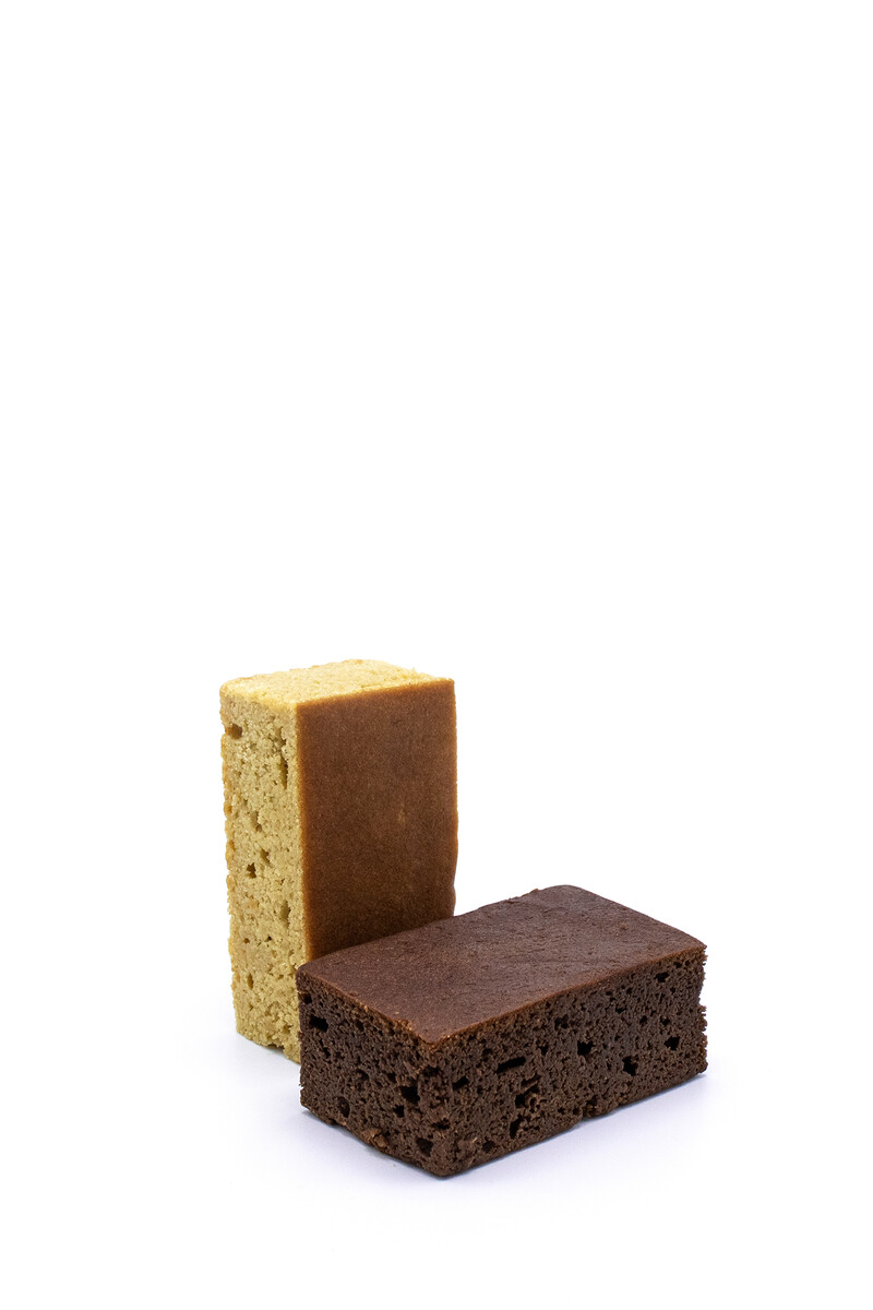 Cake duo (2 stuks) <br> chococake & cakegebak