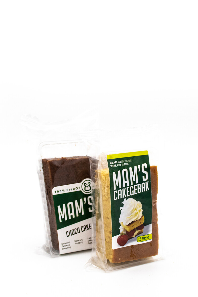 Cake duo (2 stuks) <br> chococake & cakegebak