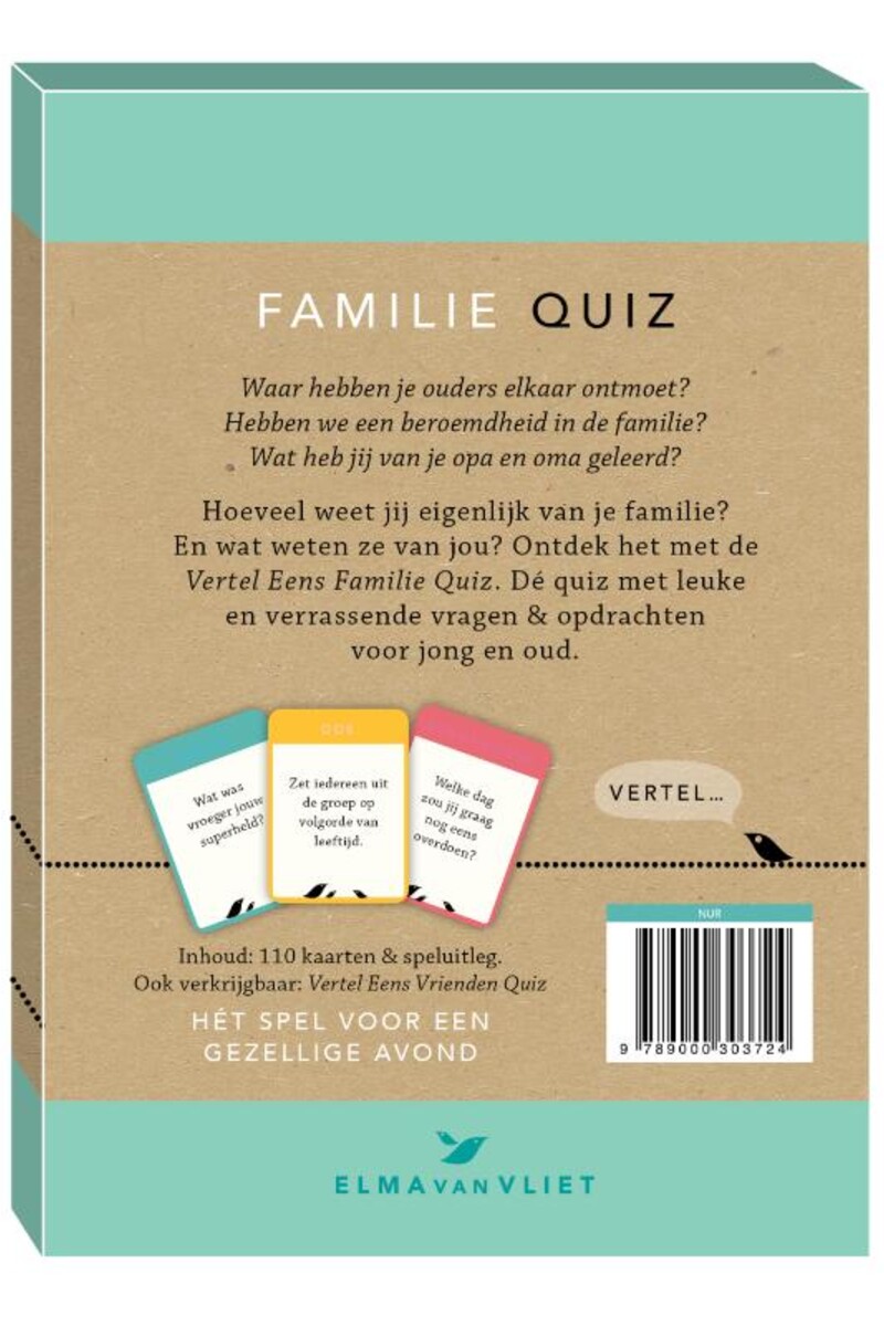 Familie Quiz<br>Vertel eens - Spel